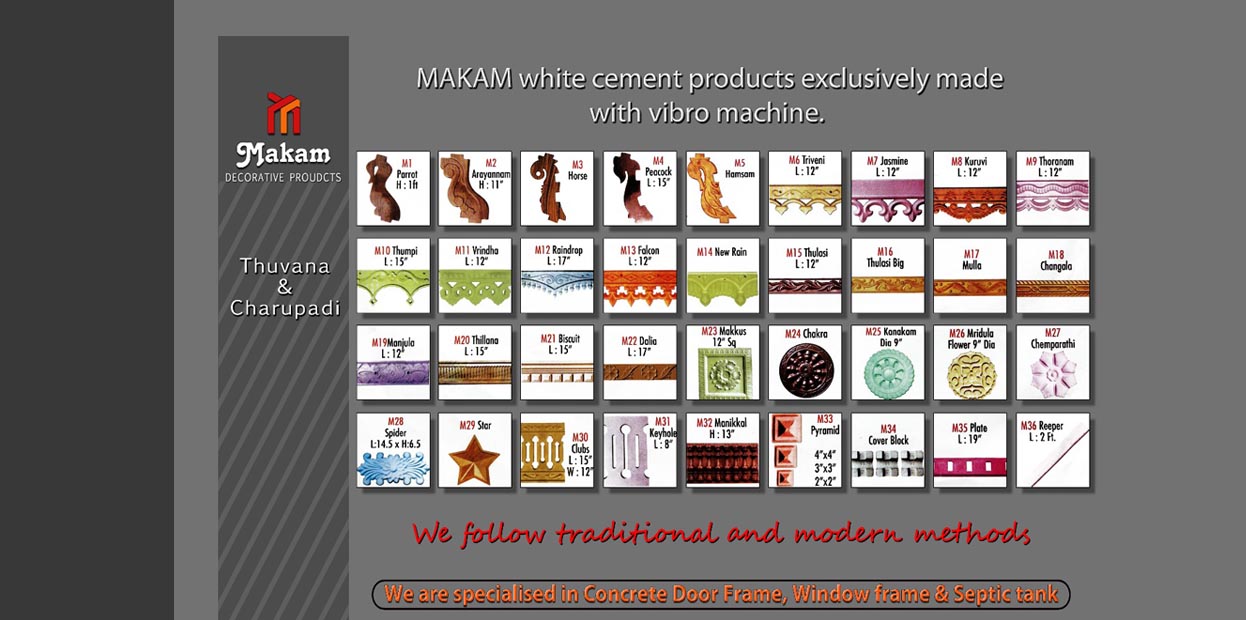 WHITE CEMENT PRODUCTS